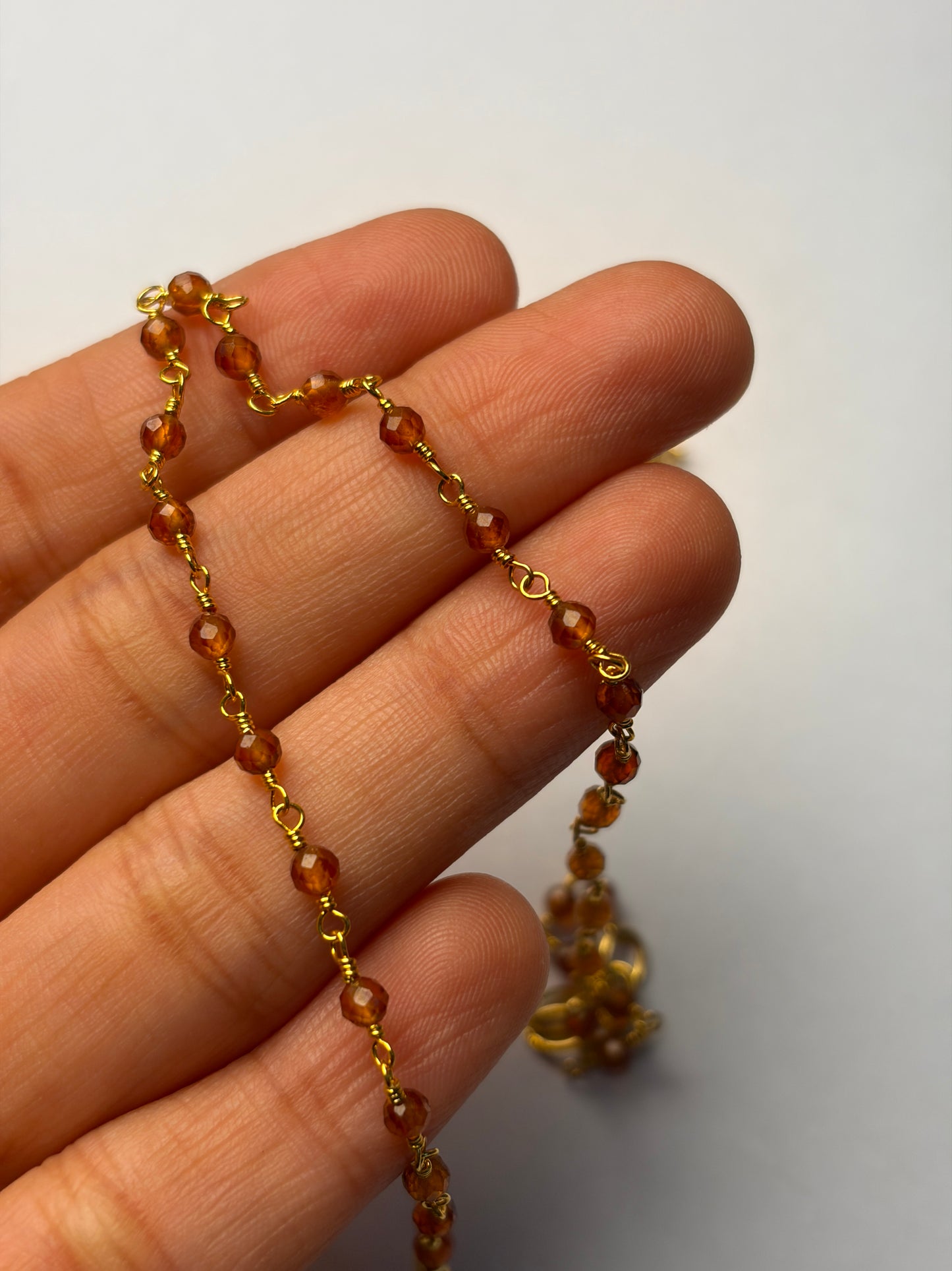 Chinar Glow Anklet - Handcrafted Orange Beaded Anklet | Kashmir-Inspired Jewelry